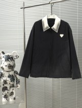 Prada Fashion New Triangle Logo Vintage Short Jacket