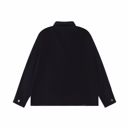 Prada Classic Retro Triangle Logo Corduroy Long Sleeve Shirt