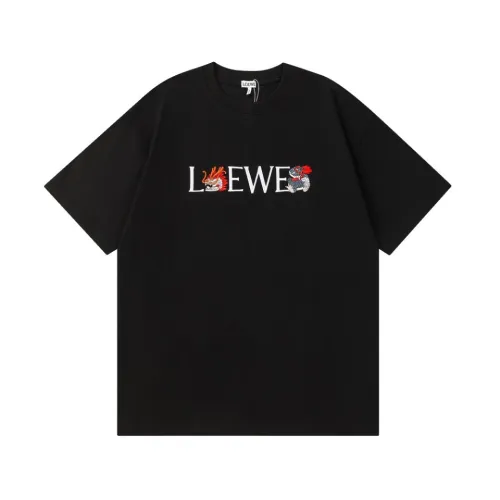 Loewe New Personalized Embroidered LogoT T-shirt Couple Casual Short Sleeve