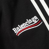 Balenciaga New Cola Graffiti Embroidery Straight Tube Couple Color Contrasting Casual Sports Pants