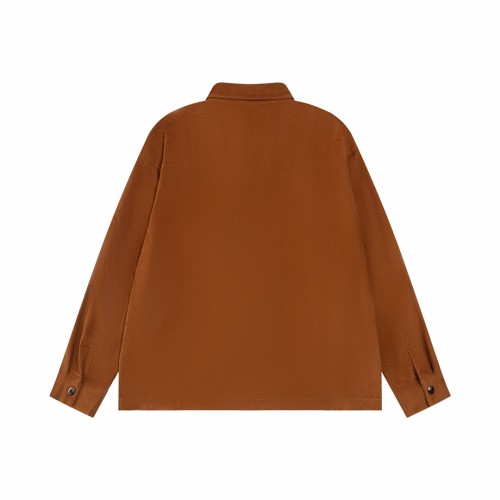 Prada Classic Retro Triangle Logo Corduroy Long Sleeve Shirt