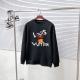 Louis Vuitton Fashion Street Bat Logo Printed Sweatshirt Unisex Casual Round Neck Sweatshirt