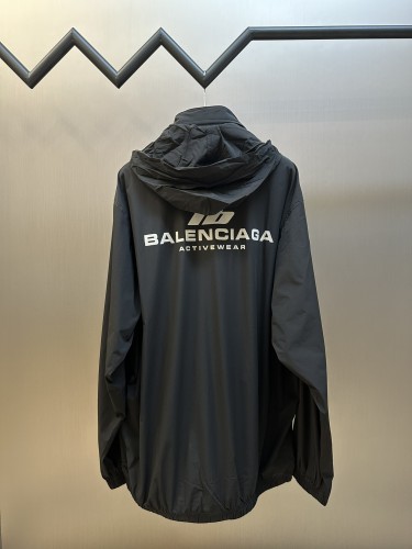 Balenciaga New Reflective Logo Printed Elastic Nylon Jacket