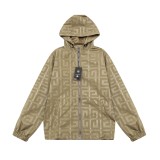 Givenchy Classic Full Logo Printed Hooded Zipper Jacket