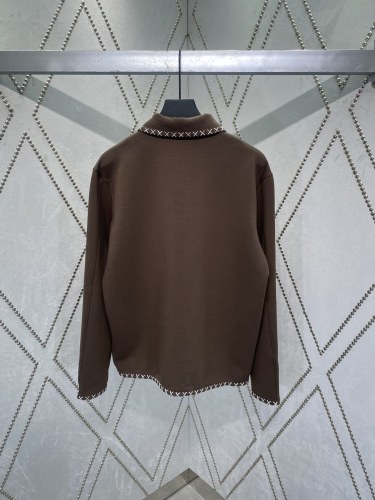 Louis Vuitton Fashion Casual Embroidered Logo Collar Jacket