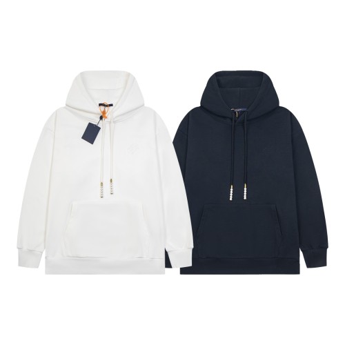 Louis Vuitton Personalized Pearl Hat Rope Embroidered Hoodie Couple Fleece Casual Sweatshirt