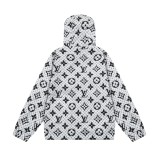 Louis Vuitton Classic Full Logo Printed Hooded Zipper Jacket