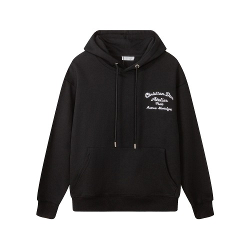 Dior New Embroidered Logo Hoodie Unisex Casual Oversize Sweatshirt