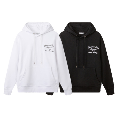 Dior New Embroidered Logo Hoodie Unisex Casual Oversize Sweatshirt