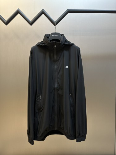 Balenciaga New Reflective Logo Printed Elastic Nylon Jacket