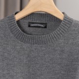 Chrome Hearts Cross Knitted Jacquard Patch Embroidered Round Neck Hoodie Sweater