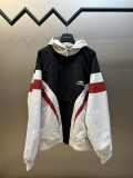 Balenciaga New Embroidered Logo Double Headed Zipper Windbreaker Jacket
