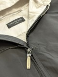 Balenciaga New Embroidered Logo Double Headed Zipper Windbreaker Jacket