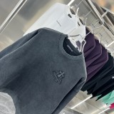 Chrome Hearts Fashion Patch Embroidered Cross Round Neck Hoodie Unisex Casual Washed Sweatshirt