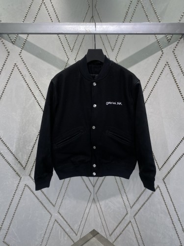 Dior New College Embroidered Logo Wool Baseball Jacket