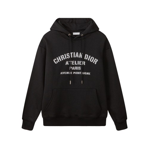Dior New Classic Logo Print Hoodie Unisex Casual Oversize Sweatshirt