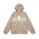 Gucci Classic Full Double G Printed Splicing Hooded Zipper Jacket