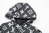 Louis Vuitton Classic Full Logo Printed Hooded Zipper Jacket