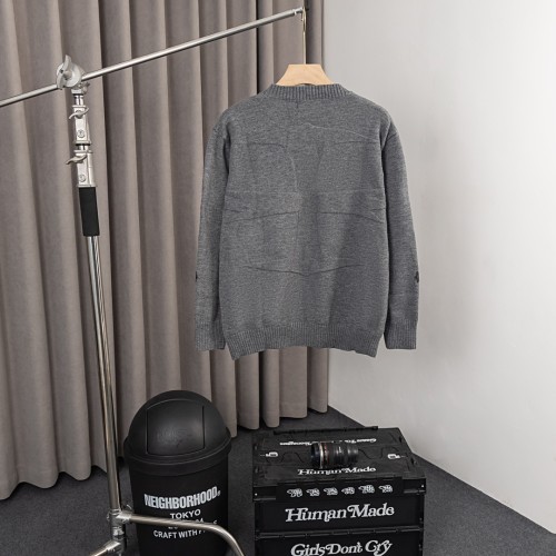 Chrome Hearts Cross Knitted Jacquard Patch Embroidered Round Neck Hoodie Sweater