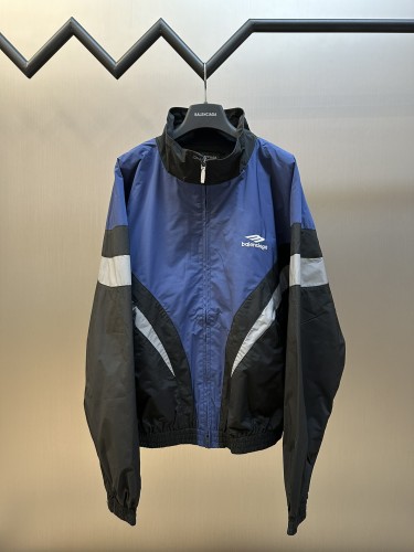 Balenciaga New Embroidered Logo Double Headed Zipper Windbreaker Jacket