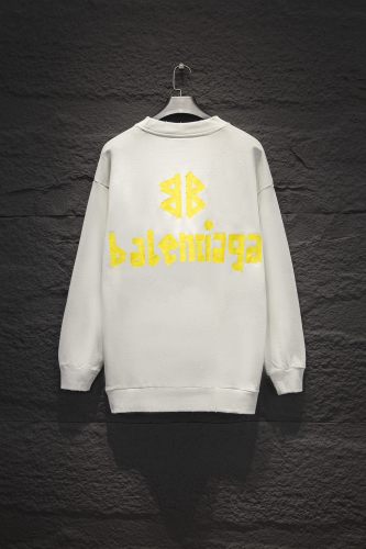 Balenciaga High Street Tape Logo Round Neck Sweatshirt Unisex Casual Oversize Sweatshirt