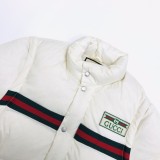 Gucci New Personalized Two Wear Embroidered Logo Stand Up Collar Down Jacket Coat
