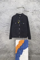 Balenciaga Couple Retro Diamond Logo Denim Jacket Coat