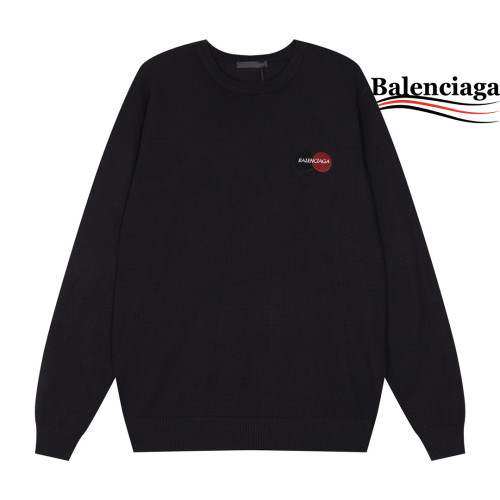 Balenciaga Classic Embroidered Logo Casual Round Neck Sweater
