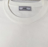 Ami Classic Embroidered Love Versatile Round Neck Sweater