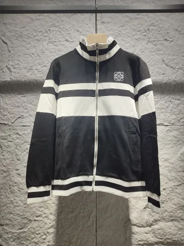 Loewe New Classic Embroidery Logo Stripe Splicing Casual Set