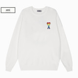 Ami Classic Embroidered Love Versatile Round Neck Sweater