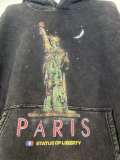 Balenciaga Retro Goddess Printed Washed Sweatshirt Unisex Velvet Hoodie