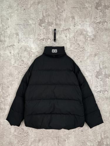 Balenciaga Classic Couple Back Neck Double B Letter Embroidered Down Jacket