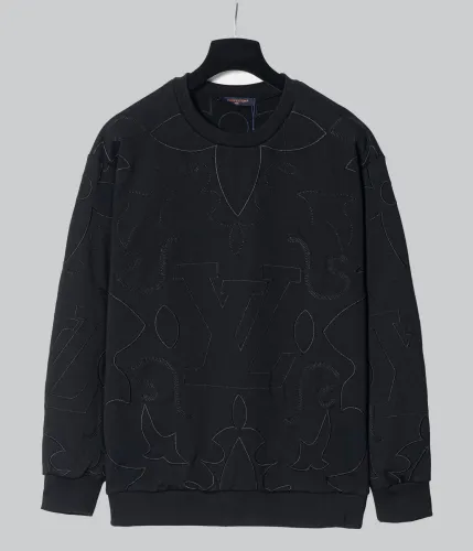 Louis Vuitton New Full Embroidered Round Neck Hoodie Couple's Casual Sweatshirt