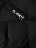 Balenciaga Classic Couple Cola Front Rear Wave Letter Embroidered Down Jacket