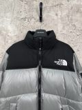 The North Face Classic Contrast Embroidered Logo Large Grid Casual Down Jacket