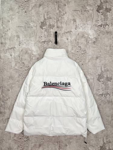 Balenciaga Classic Couple Cola Front Rear Wave Letter Embroidered Down Jacket
