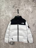 The North Face Classic Contrast Embroidered Logo Large Grid Casual Down Jacket