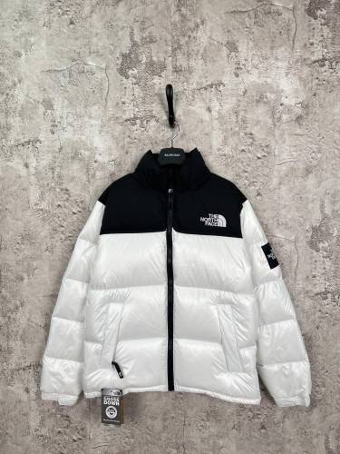 The North Face Classic Contrast Embroidered Logo Large Grid Casual Down Jacket