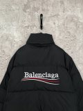 Balenciaga Classic Couple Cola Front Rear Wave Letter Embroidered Down Jacket