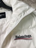 Balenciaga Classic Couple Cola Front Rear Wave Letter Embroidered Down Jacket