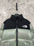 The North Face Classic Contrast Embroidered Logo Large Grid Casual Down Jacket