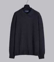Louis Vuitton High Street Damier Jacquard Collar Wool Knitted Sweater