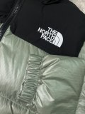 The North Face Classic Contrast Embroidered Logo Large Grid Casual Down Jacket