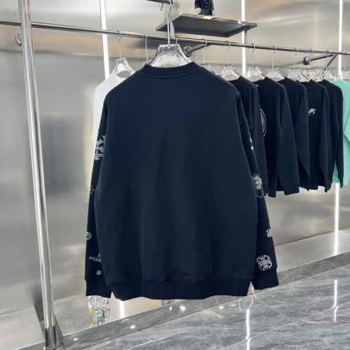 Chrome Hearts Street Patch Embroidered Round Neck Hoodie Unisex Casual Loose Sportswear