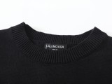 Balenciaga High Street Embroidered Double Collar Sweater Overlapping Casual Sweater