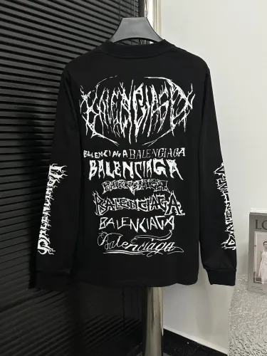Balenciaga Fashion Sanskrit Letter Printed Round Neck Long Sleeve T-shirt