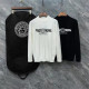 Versace Unisex Versatile Logo Printed Half High Collar Wool Sweater