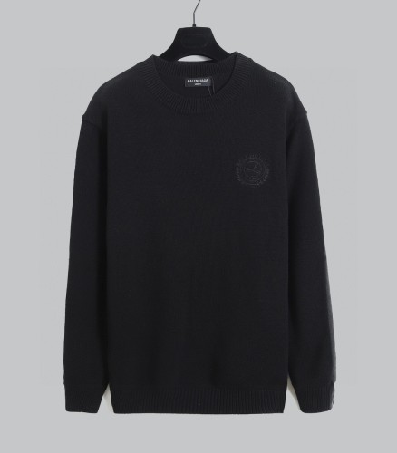 Balenciaga High Street Embroidered Double Collar Sweater Overlapping Casual Sweater