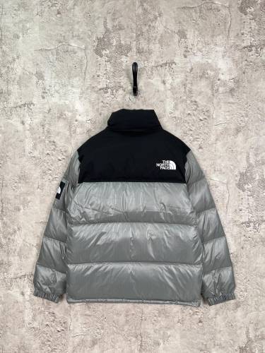 The North Face Classic Contrast Embroidered Logo Large Grid Casual Down Jacket